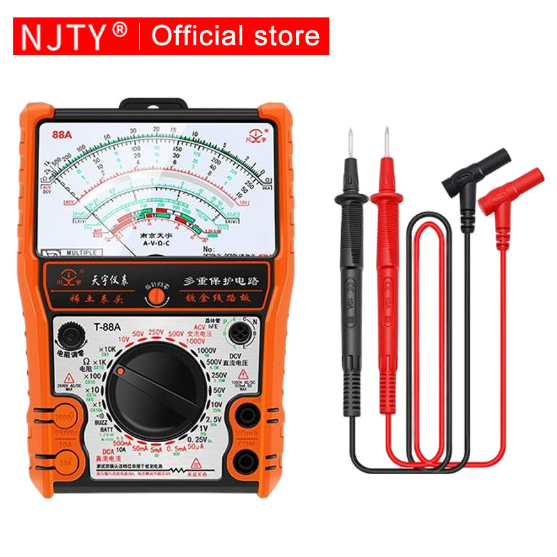 Njty ตัวชี้ความแม่นยําสูง Multimetro AC DC 2500V โวลต์มิเตอร์ตัวต้านทานแอมมิเตอร์ มัลติมิเตอร์แบบอนา