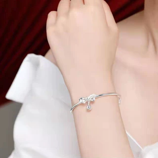 กำไลข้อมือ รูปโบว์ ปรับขนาดได้ สร้อยข้อมือ เครื่องประดับ ผู้หญิง สไตล์เกาหลี B70/BMIX