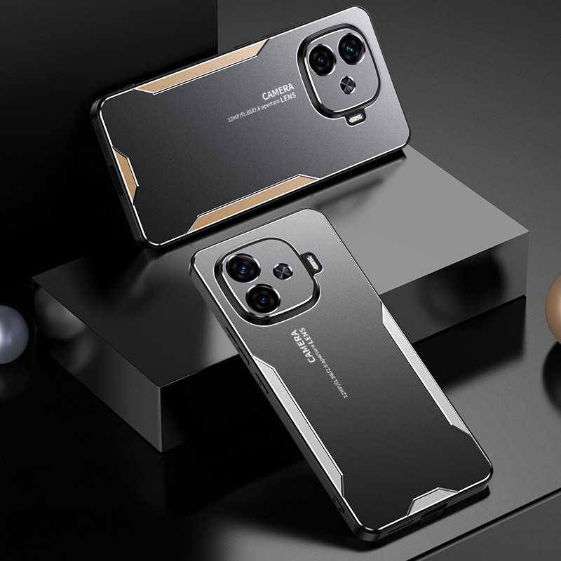 อลูมิเนียมอัลลอยด์โลหะสําหรับ VIVO IQOO Z9 Turbo Z9X Z8X Z7X Z6 Z5 Z3X Ultra Thin กันกระแทก Matte กั
