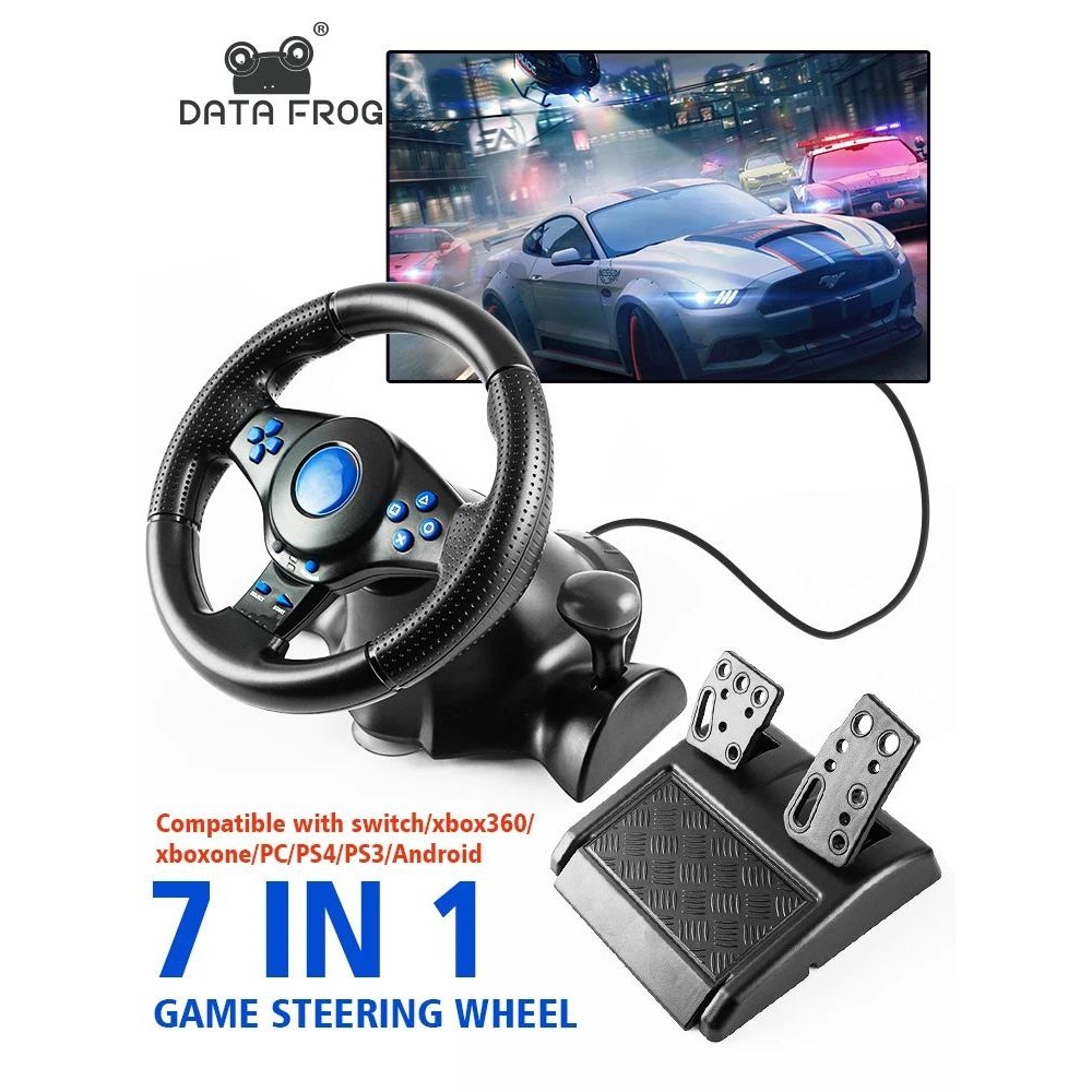 ข ้ อมูล FROG Racing พวงมาลัยการสั ่ นสะเทือน Controller Gaming Simracing รถเหยียบสําหรับ Nintendo Switch Playstation4 PS4 Xbox One PC