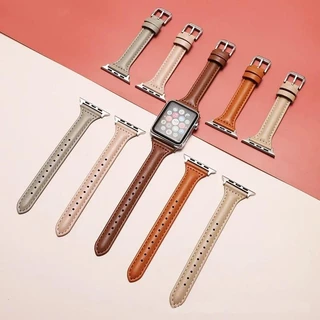 Nistart หนังระบายอากาศ smart Watch สําหรับ Apple Watch 49/44/40/42 มม.41 มม.45 มม.38 มม.,ใหม่ slim หนังผู้หญิงสร้อยข้อมือเหมาะสําหรับ iWatch Ultra2 ultra 9 8 7 6 5 SE 4 3 2 1