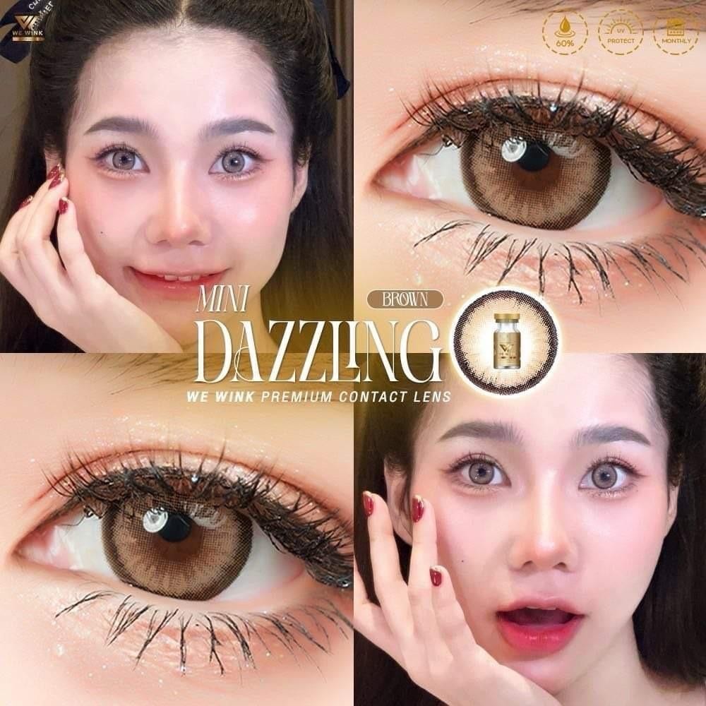 Dazzling Brown ขนาดมินิ Mini กรองแสงuv เลนส์แท้จดทะเบียนถูกต้อง ผ่านอย.ไทย บิ๊กอายส์  Bigeyes