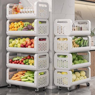 high-quality Kitchen storage rack,multi-layer storage basket,multifunctional small cart storage rack