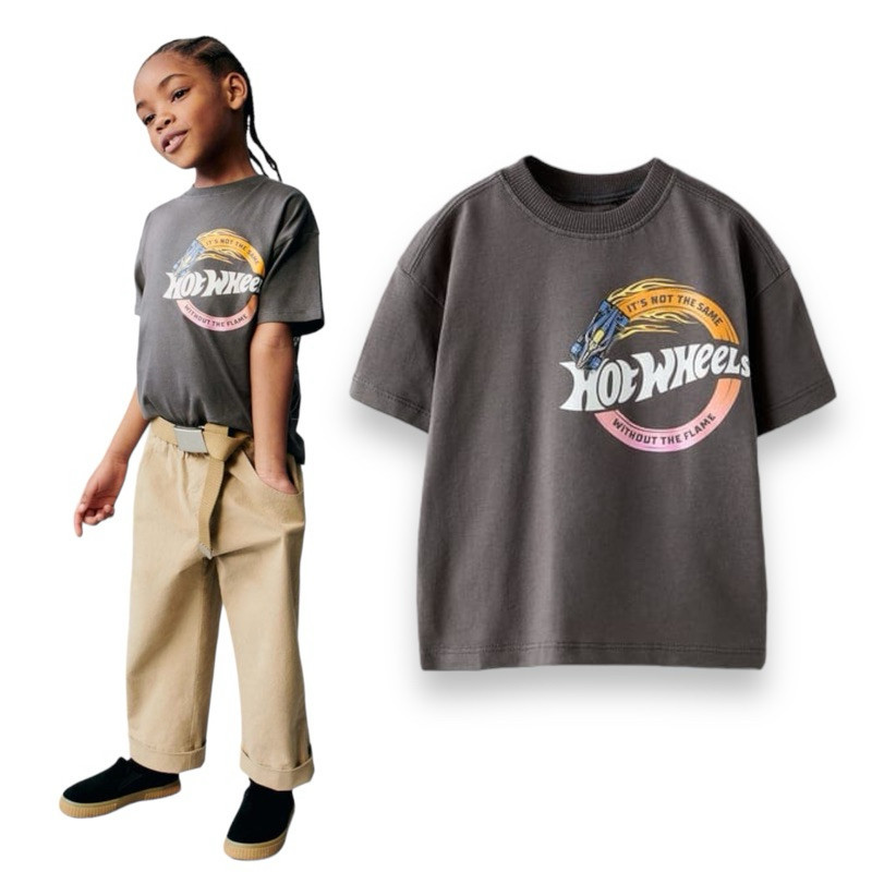 เสื้อยืด Zara HOTWHEEL สําหรับเด็กผู้ชาย / Boy Tee Tshirt สําหรับเด็กผู้ชาย 6T-14T - พื้นที่ครอบครัว