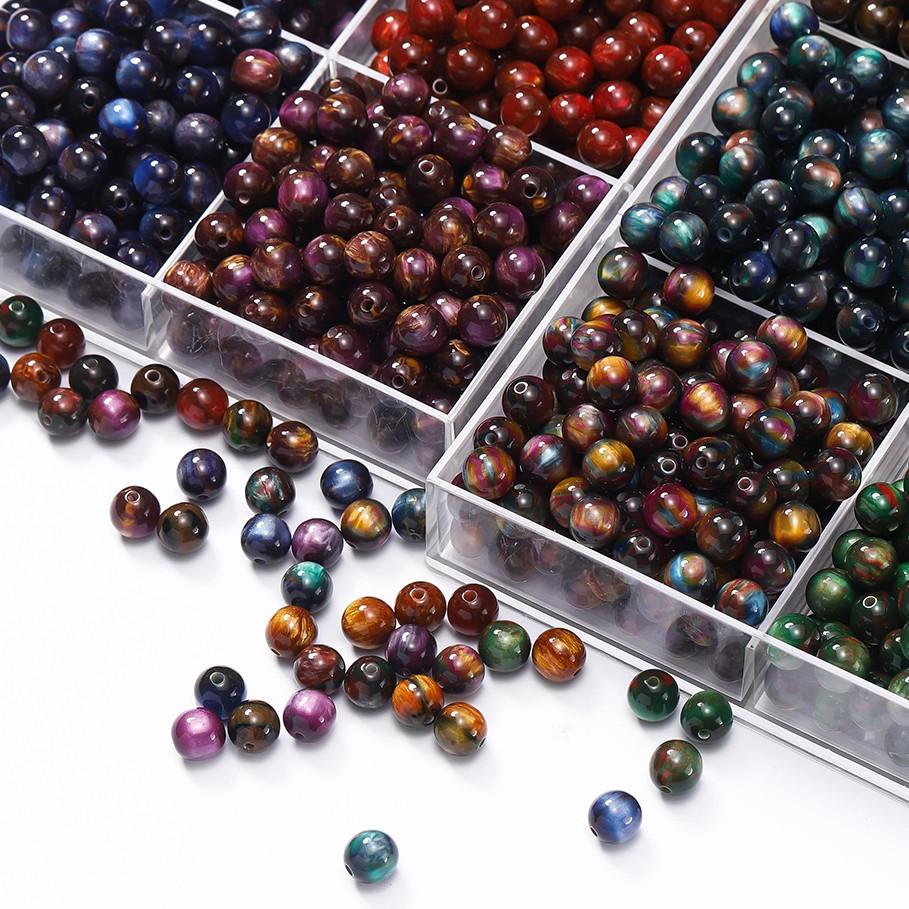 St. kunkka 10/20/50 ชิ้นลูกปัดเรซินลูกปัดโอปอลสองสีสําหรับเครื่องประดับทํา DIY