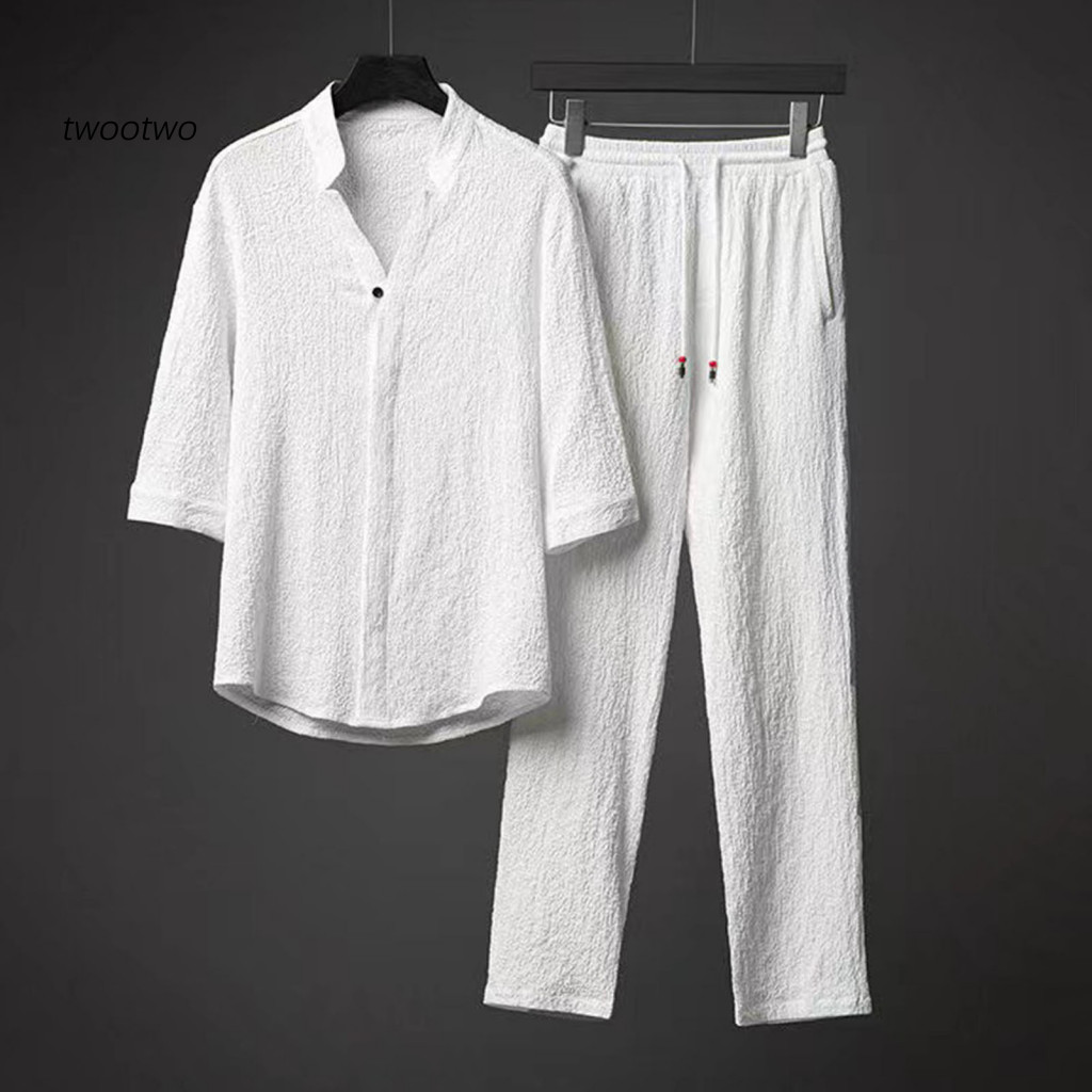 Twt ปกติ Fit ผู ้ ชายชุดกีฬา Breathable ฟิตเนสชุดกีฬาผู ้ ชายชุดกีฬาลําลอง V คอครึ ่ งแขนเสื ้ อปรับ