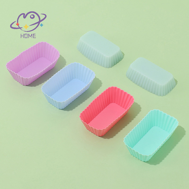 [mayhome] 1/4 ชิ้นซิลิโคนสี่เหลี่ยมเค้กนํากลับมาใช้ใหม่ได้เยลลี่แม่พิมพ์อบเครื่องมือห้องครัว {TH}