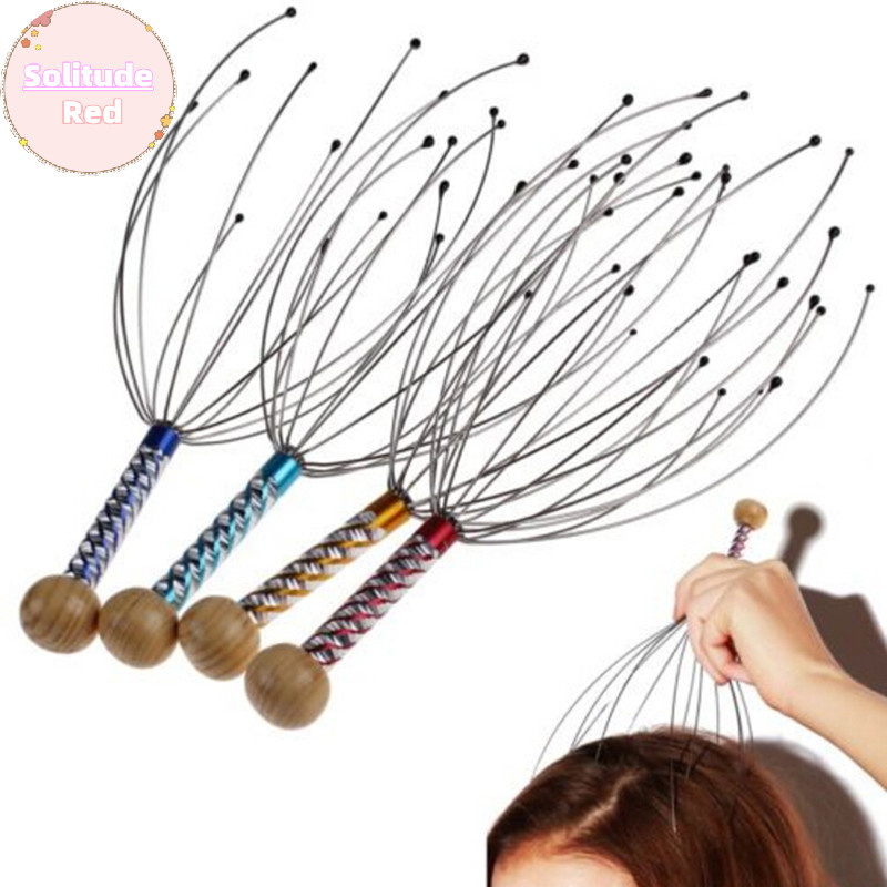 Solitudered FashionHead คอนวดหนังศีรษะนวดอุปกรณ ์ Octopus ความเครียด Release เครื ่ องมือ TH