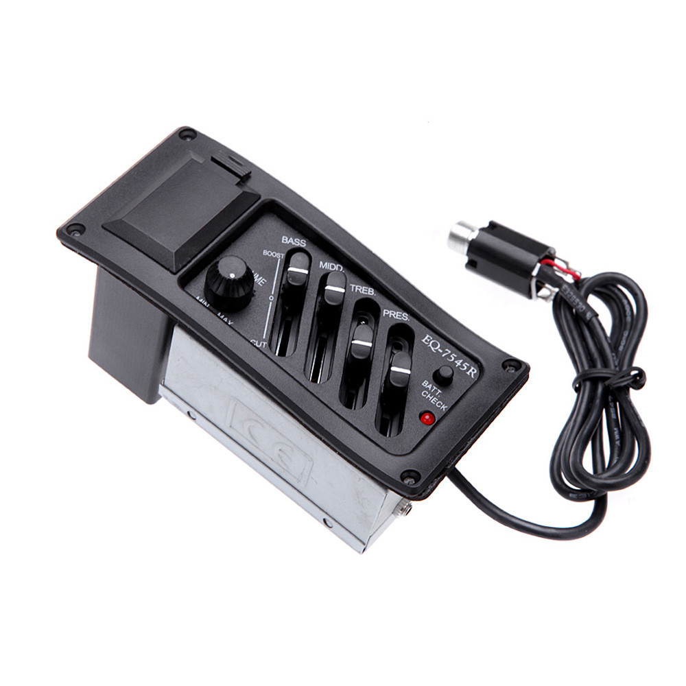 4-Band EQ Equalizer Piezo Pickup EQ-7545R Pre-Amp Acoustic Gu