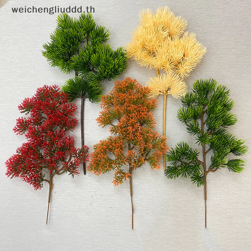 Th พลาสติกประดิษฐ ์ Pine Cypress พืชเดสก ์ ท ็ อปสวนสาขาต ้ นไม ้ พลาสติก BGH