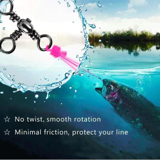 50 ชิ ้ นตกปลา 3 ทางหมุน 44-66LB สามทางหมุน Cross Line Connector สําหรับปลาดุก Rig ตกปลาหมุนตกปลา Tackle