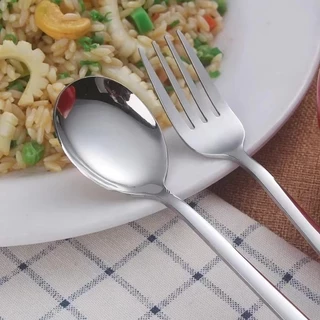 litai ช้อน&ส้อม-เกาหลี-แสตนเลส ช้อนกลม ช้อนซุป ยาว 21ซม.
