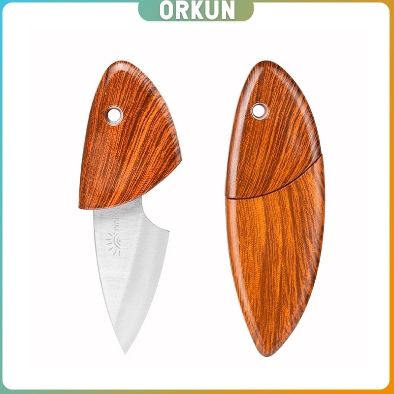 Orkun มีดขนาดเล็ก มีดพก ที่จับและปลอกพลาสติก พกติดตัวได้ Fruit knife