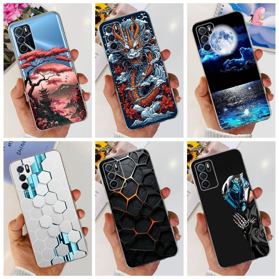 Oppo A16 (CPH2269) A16S (CPH2271) เคส OppoA16 A 16 16S 4G 2024 แฟชั่นรูปแบบซิลิโคนอ่อนนุ่ม TPU เคสโทรศัพท์