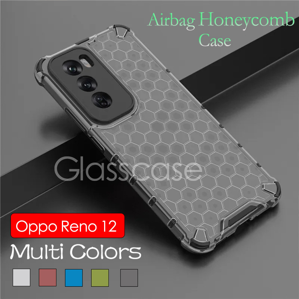 ปลอกสําหรับoppo Reno 12 pro 12pro Reno12 Reno12pro 5G 2024 รังผึ้งPCเคสโทรศัพท์โปร่งใสแฟชั่นกรณีกันกระแทกฮาร์ดปลอกเลนส์ฝาครอบป้องกัน