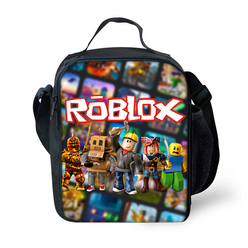 การ์ตูนเกม Roblox กระเป๋าอาหารกลางวันกล่องเด็ก Back to School ความร้อนฉนวนตู้แช่แข็งกระเป๋าเด็กผู้หญิงของขวัญวันเกิด