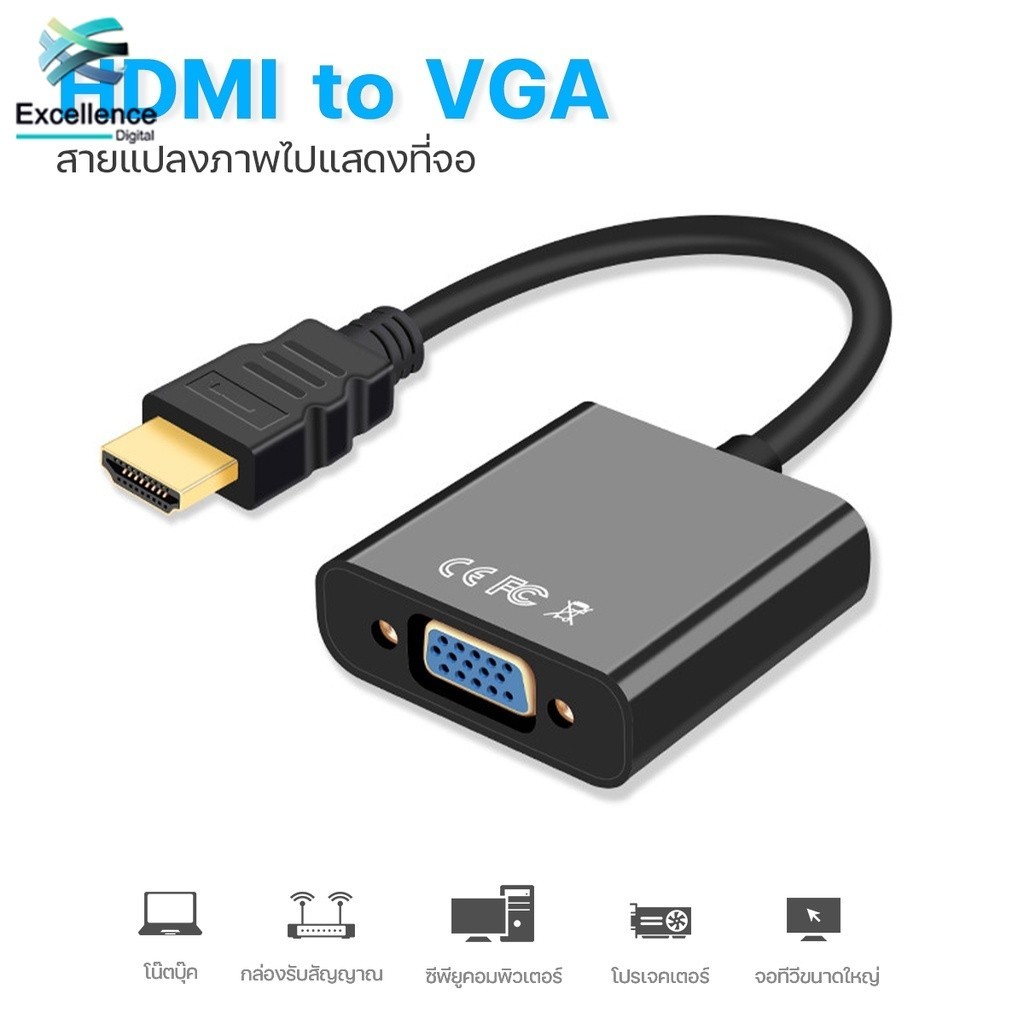 สายแปลงจาก HDMI ออก VGA+audio, HDMI to VGA + audio Converter Adapter, HD1080p Cable Audio Output#A-051
