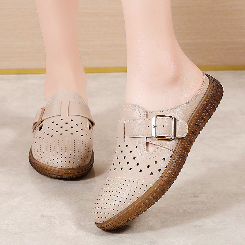 แฟชั่นเกาหลีตุ๊กตายางรองเท้า Loafer flats รองเท้าครึ่งสําหรับผู้หญิงคุณภาพสูงนําเข้าใหม่