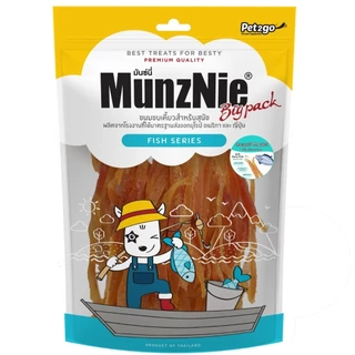 MunzNie ขนมขบเคี้ยวสุนัข ขนมหมา สันในไก่ อกไก่ และปลา ขนาด 150-350 กรัม