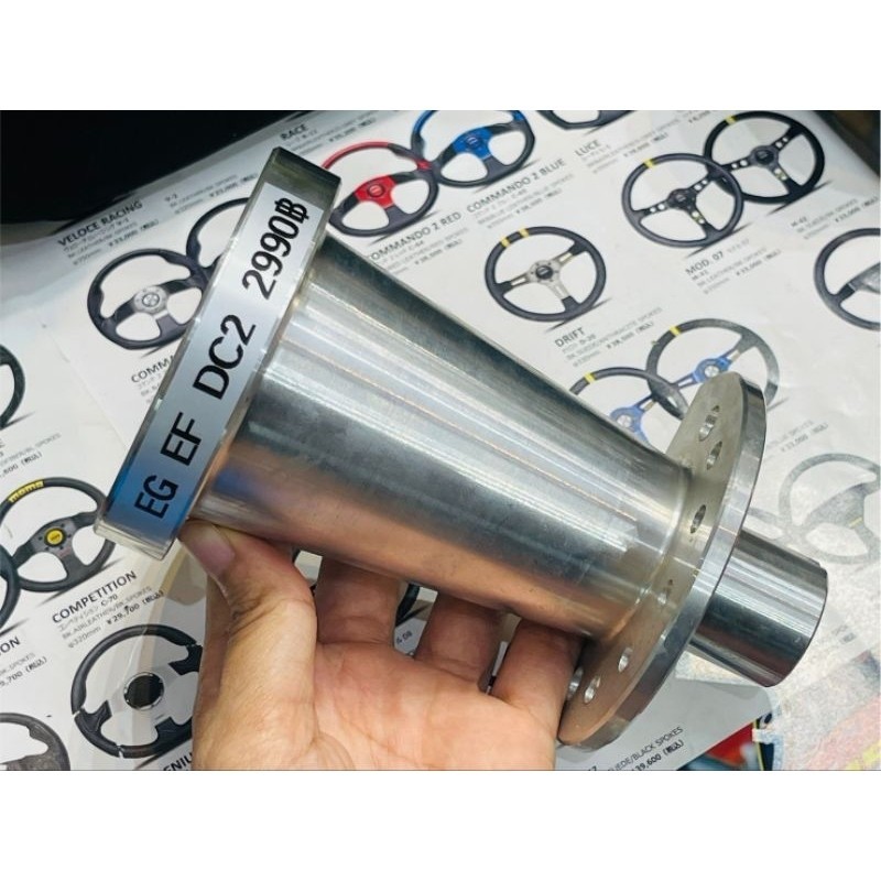 คอพวงมาลัย คอ Mugen ทรงสูง ตรงรุ่น Honda EG EF DC2 DELSO วัสดุ CNC อลูเงิน แข็งแรง ทนทาน ใช้กับกับพว