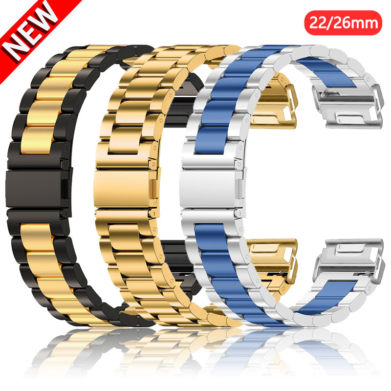 22 มม.26 มม.Quick Release EasyFit นาฬิกาสแตนเลสสายรัดข้อมือสําหรับ Garmin Fenix 7 / 7X/Fenix6/ 6X Pro/Fenix5/ 5X Plus/MK1 MK2 Instinct 2
