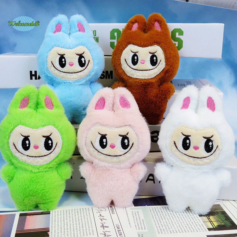 [ยินดีต้อนรับ] Labubu น่ารักตุ๊กตาจี้ตุ๊กตาของเล่นตุ๊กตานุ่ม Kawaii ตุ๊กตาของเล่นกระเป๋าเป้สะพายหลังอุปกรณ์เสริมตุ๊กตาตุ๊กตาของขวัญวันเกิดใหม่
