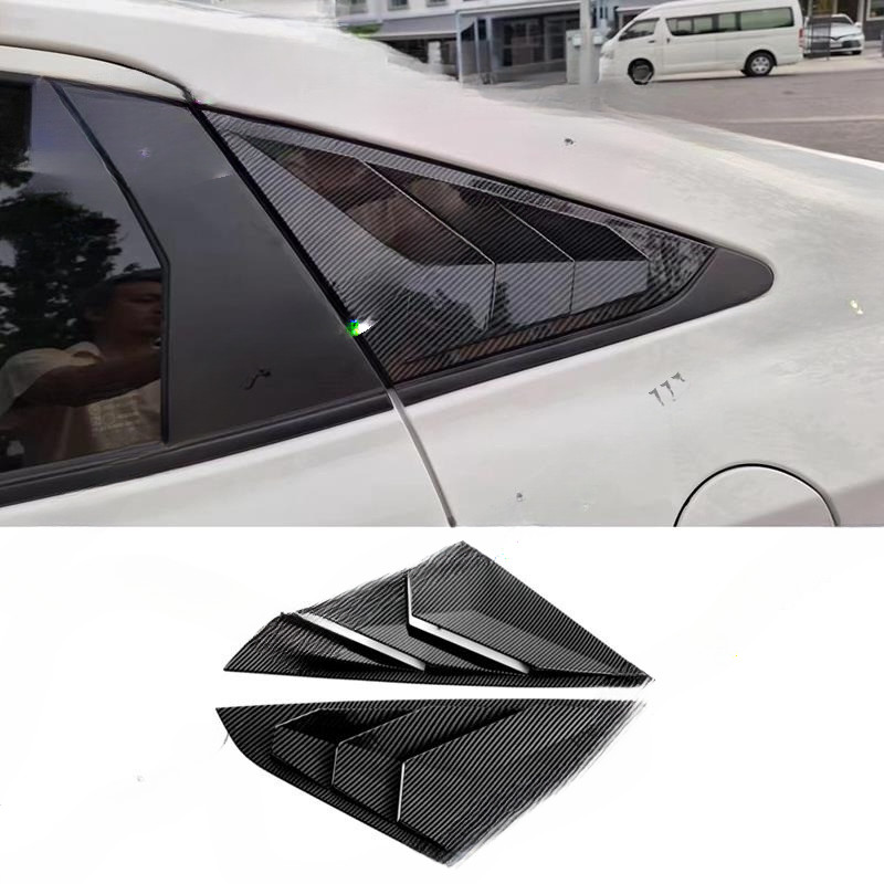2 PCs คาร์บอนไฟเบอร์ ABS สปอยเลอร์ฝาครอบรถอุปกรณ์เสริมสําหรับ Toyota Yaris Ativ/vios 2023 2024