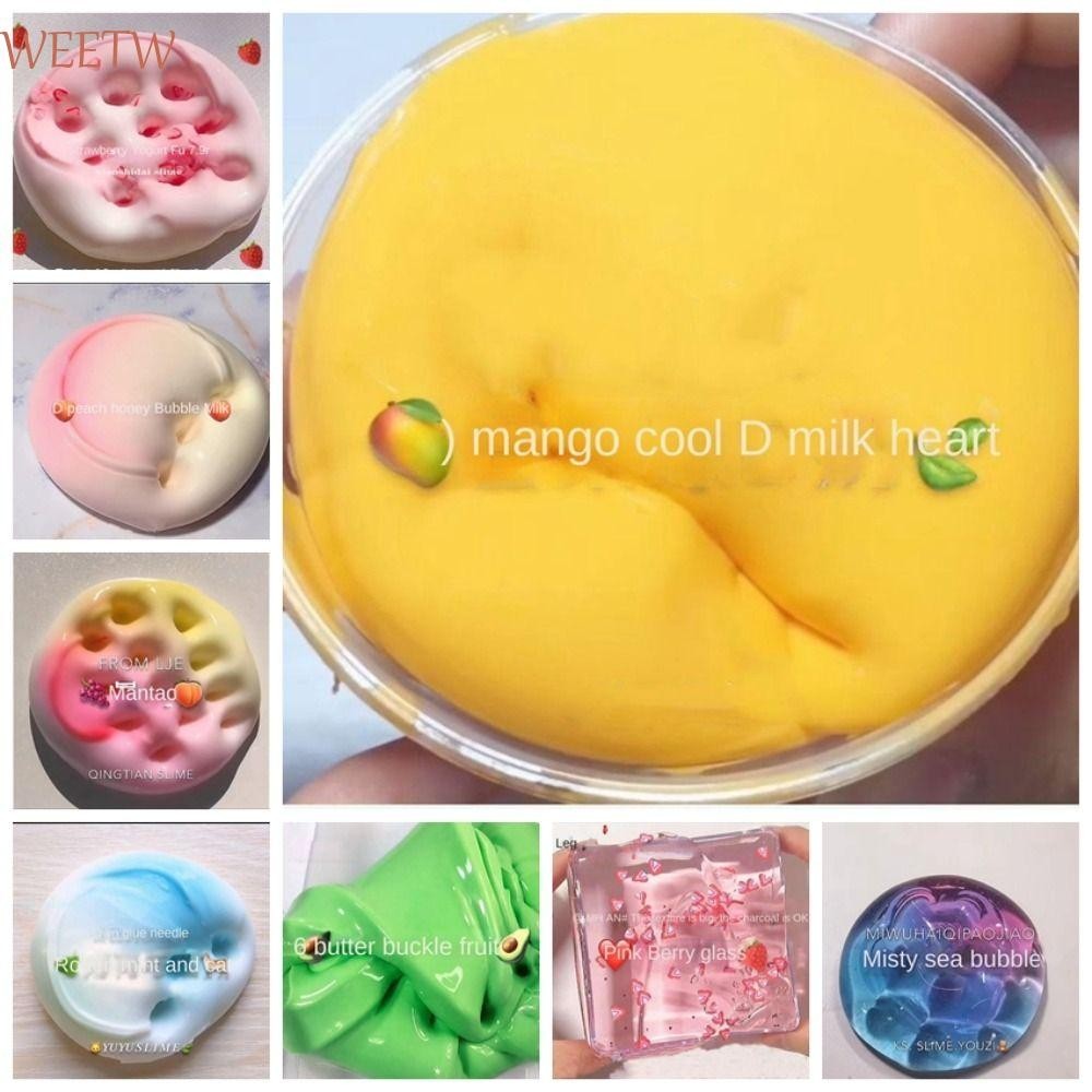 Weekw Kids Slime Toy, Parent-child Interactive Clear Crystal Clay, Slimes Making Set Crystal Soft Stretching Set ของเล่นเสริมพัฒนาการ