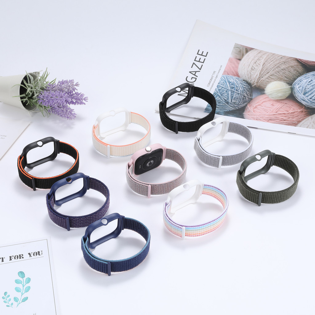 เคสป้องกัน TPU + สายแบบรวมไนลอนสําหรับนาฬิกา Huawei Fit 3 สร้อยข้อมือแบบห่วงกีฬาสายรัดข้อมือแบบถอดเปลี่ยนได้ Fit3 สายรัดปรับได้