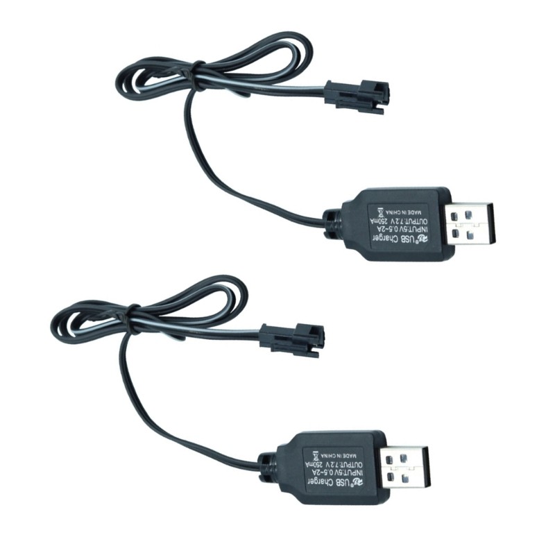 WER ของเล่นสายชาร์จ USB SM2 0 2P Connectors สําหรับ 7 2V 250mA NiMH NiCD