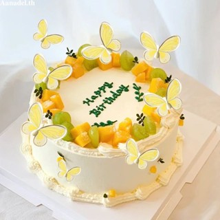 【Aanadel.th】ปลั๊กอินอบเค้กรูปผีเสื้อสีทองขอบ ปลั๊กอินตกแต่งเ…