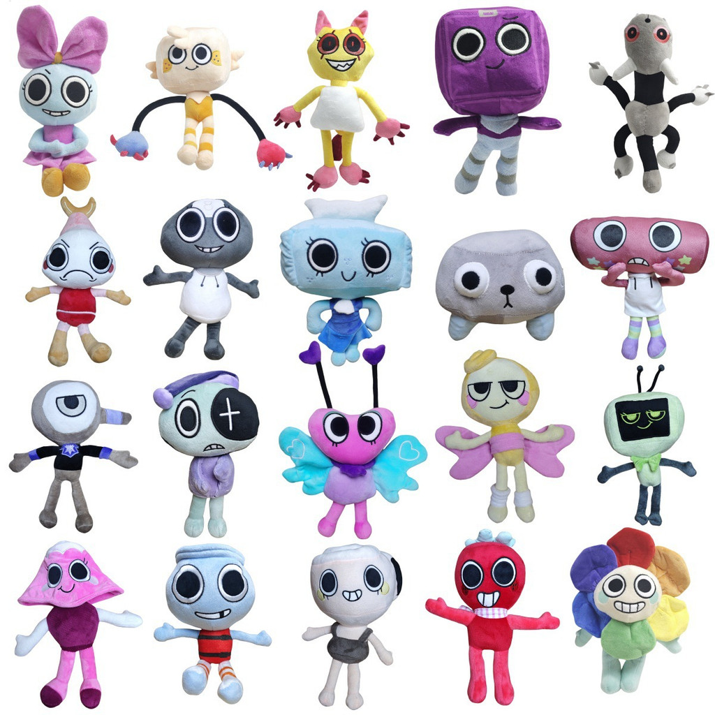 Dandys World Plush Gigi Razzle เศษ Pebble Rodger Poppy Shimpo Sprout Brighty รูปของเล่นตุ๊กตา voijet