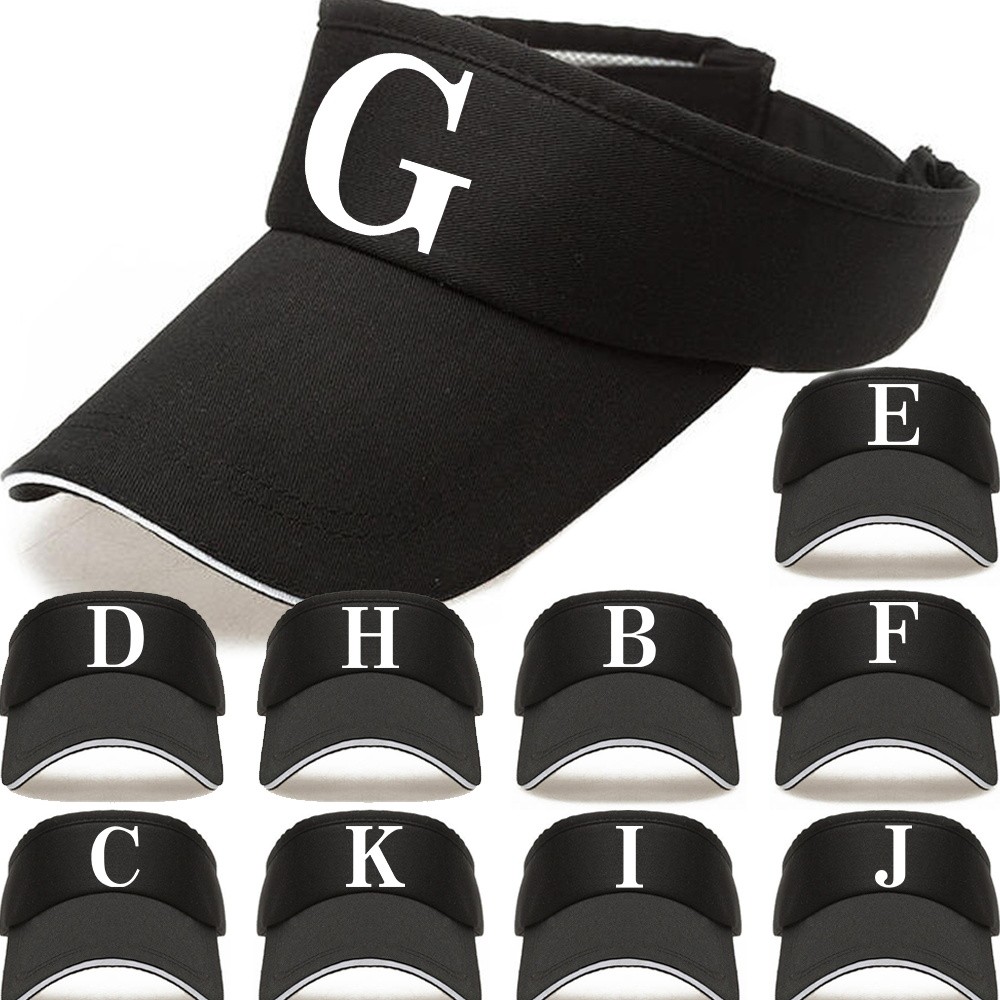 ผู้หญิงฤดูร้อนระบายอากาศ Visors หมวกปรับว่างเปล่าด้านบน UV หลักฐานหมวกกันแดดผู้ชายกีฬาวิ่งหมวกกันแดดตัวอักษรสีขาว Series
