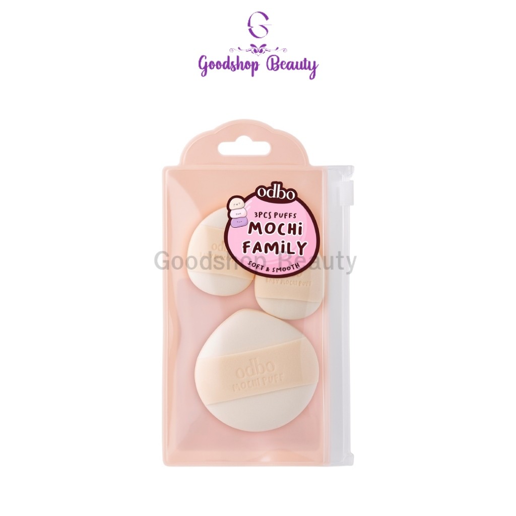 Odbo 3pcs Puffs Mochi Fmmily od8069 เซ็ตพัฟโมจิ