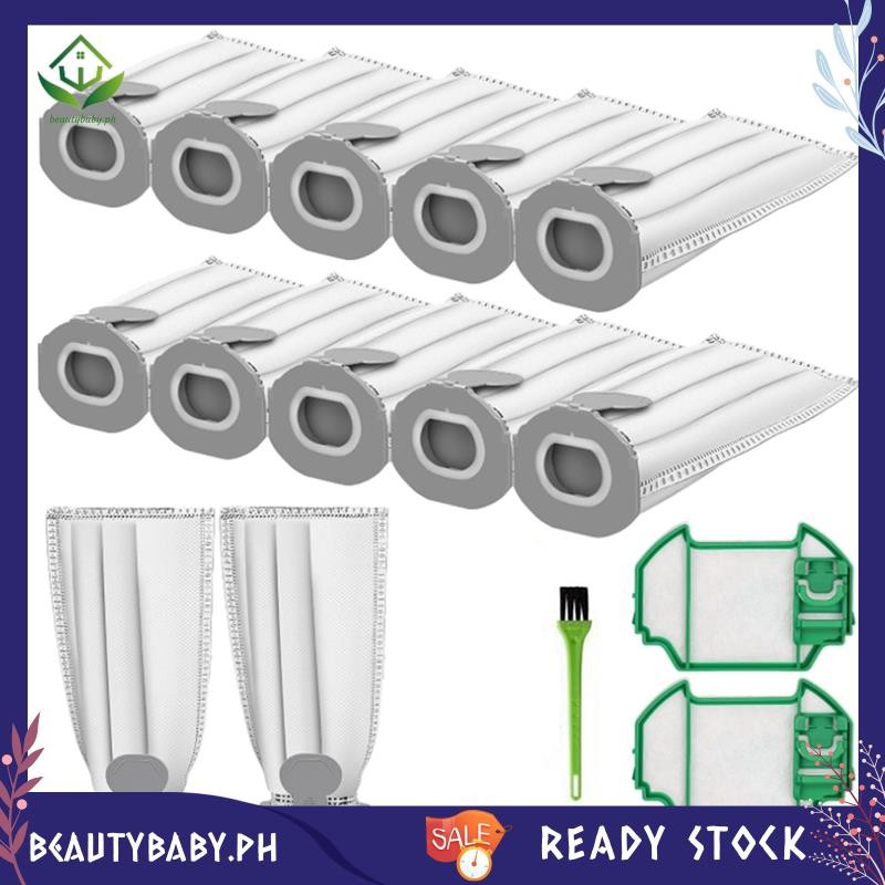 [beautybaby.ph] เครื่องดูดฝุ่นสําหรับ Vorwerk Kobold VK7 FP7, 10 ชิ้นส่วนชุดอุปกรณ์เสริมถุงกรองและตั