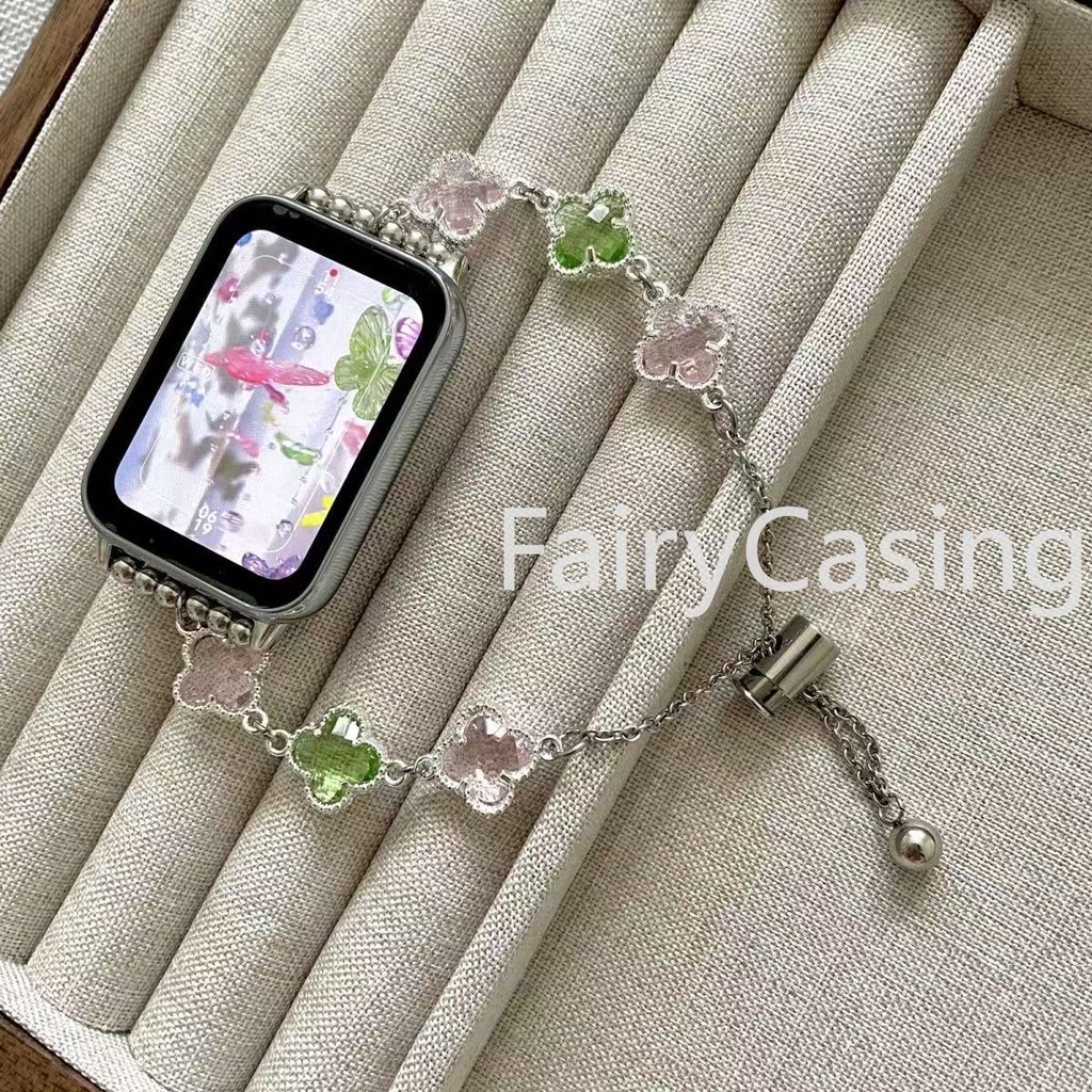 น่ารักหวานลูกปัดสําหรับ Huawei Watch Fit 4 Pro 3 Band Accesorios สําหรับ Huawei band 11 Pro 10 9 8 NFC สร้อยข้อมือสายรัดข้อมือ