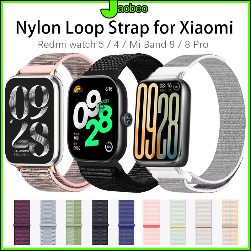 สายคล้องห่วงไนลอน for Redmi Watch 6 Active/Lite/6 5 / Redmi Watch 4 / Xiaomi Band 10 9 Pro / Mi Band 8 Pro Smartwatch