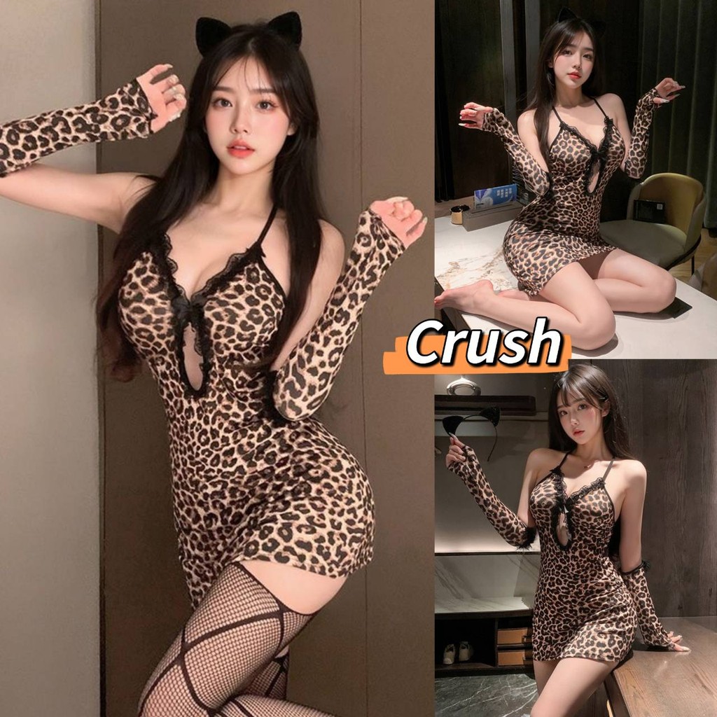 Crush ชุดคอสเพลย์ แม่เสือดาว สุดแซ่บมีปลอกแขน ดีเทลหางด้านหลัง ใส่สบาย พร้อมส่งจากไทย (ฺSY9142)