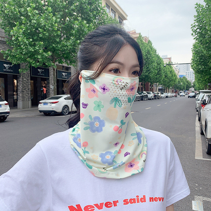 หน้ากาก UPF50 + เจาะกลีบใหม่ครอบคลุมใบหน้าเต็มรูปแบบระบายอากาศฤดูร้อนกลางแจ้งกันแดด
