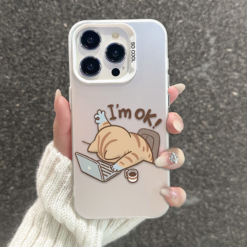 COD เคสไอโฟน13 for iphone 14 11 12 15 16 Pro MAX 14P 15P 7Plus X XR XSMAX เคสโทรศัพท์กันกระแทกลายการ์ตูนลูกแมวสุดน่ารัก