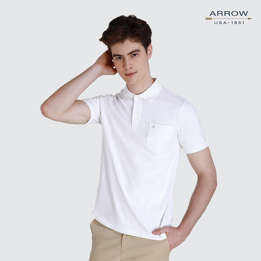 ARROW เสื้อโปโล ทรง Comfort สีขาว รหัส MPCC842 WH