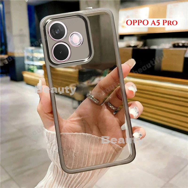 สําหรับOPPO A5 A6 Pro 5GสําหรับOPPO A5Pro A6Pro A5X A5i A3Pro A3 A3X OPPOA5 Proปลอกกันกระแทกกล้องเลนส์ป้องกันซิลิโคนอ่อนนุ่มปกหลังโปร่งใสOPPOA5Pro 2025