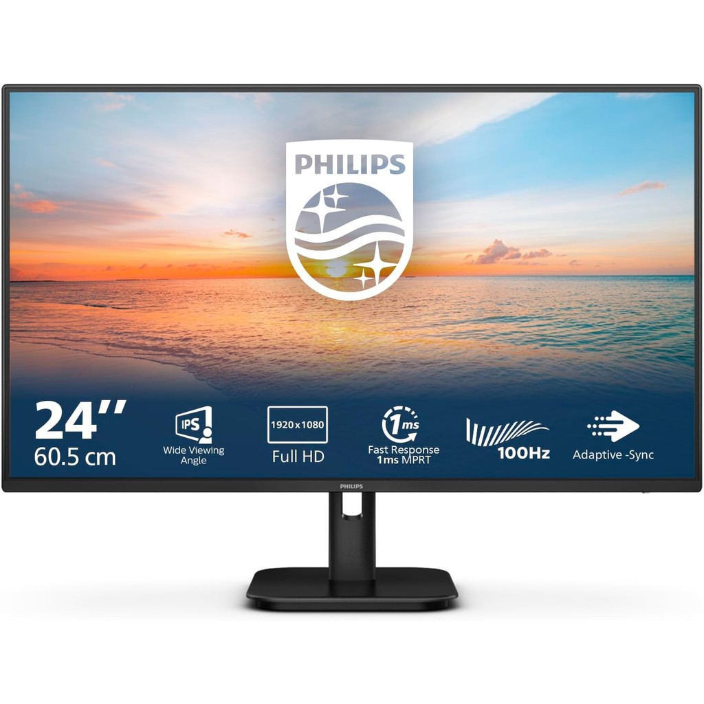 MONITOR (จอมอนิเตอร์) 23.8" PHILIPS IPS 1920X1080 100Hz 1MS (24E1N1100D) 24E1N1100D/67