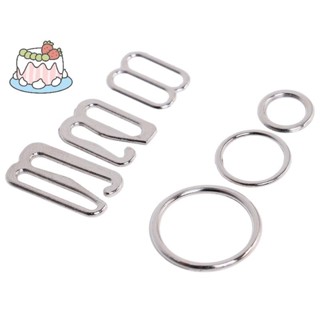 [Sep] 100 ตัวเลื่อนตัวปรับสายเสื้อชั้นในโลหะสีเงิน/ตะขอ/o แห…