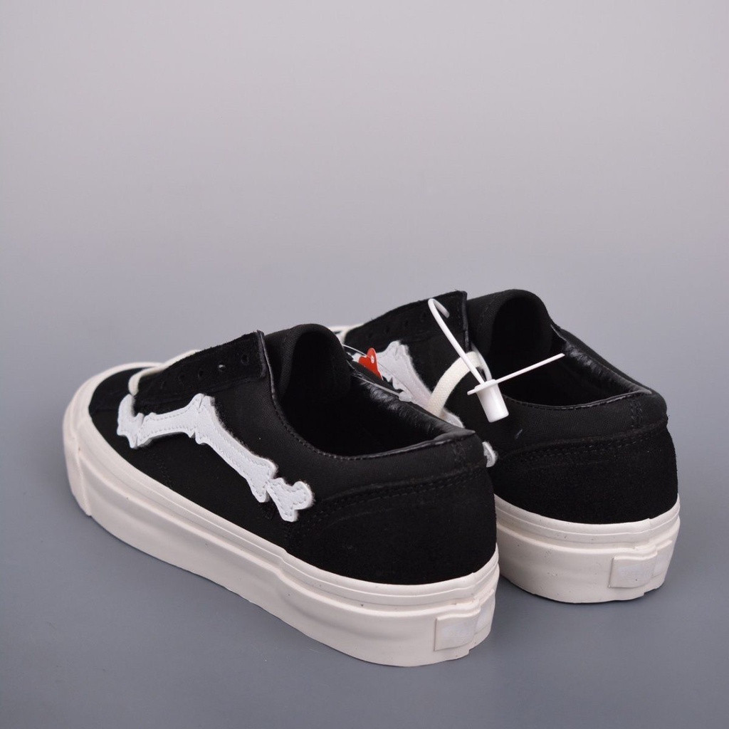 รองเท้าผ้าใบสไตล์ Van Blends Vault Og 36 Bone Joint Board สำหรับผู้ชายและผู้หญิง สีดำ สีขาว VAN S S