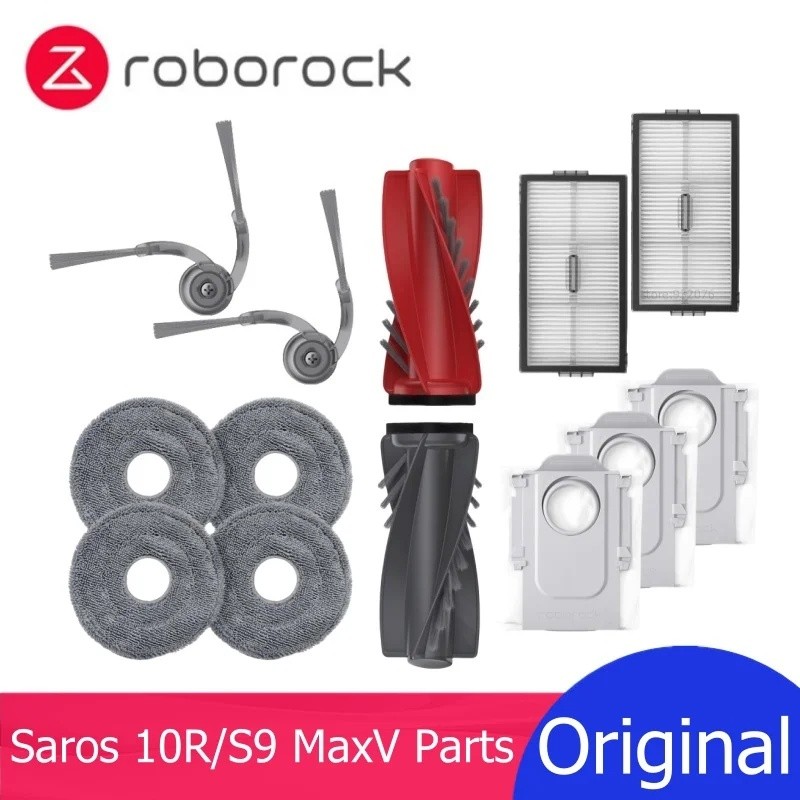 สินค้าแท้ Original Roborock Saros 10R / Saros 20 / Qrevo Edge 2/ G20s Ultra Robot เครื่องดูดฝุ่นอุปกรณ์เสริมกรองหลักแปรงด้านข้าง Mop ถุงเก็บฝุ่นอะไหล่