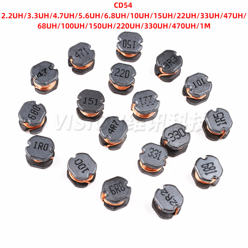 CD54 ชิปเหนี่ยวนํา 2.2/3.3/4.7/5.6/6.8/10/15/22/33/47/68/100/150/220/330/470/1M พลังงานลม