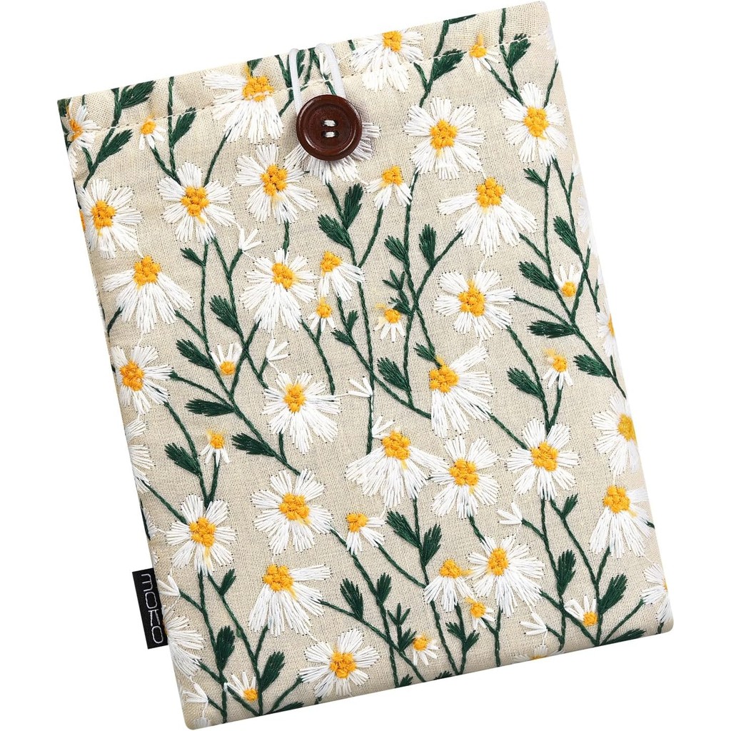 Moko 6-7 "ปัก Daisy เบาะ eReader slim Sleeve กระเป๋าแท็บเล็ตสําหรับ eReader Paperwhite 11th/10th Gen
