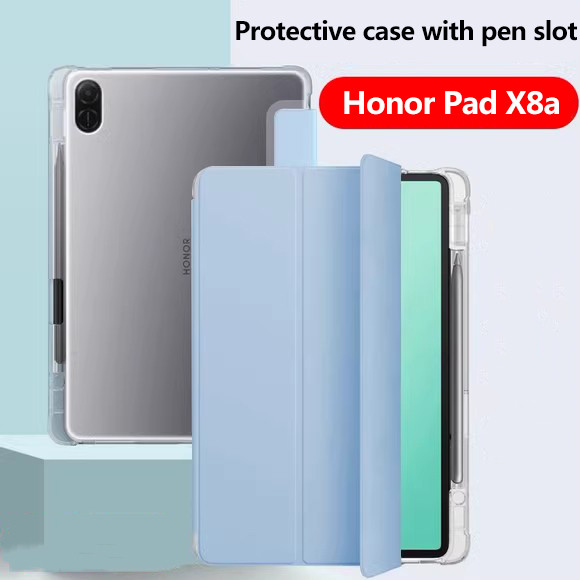 Transprent TPU ช่องเสียบปากกาสําหรับ Huawei Honor Pad X8A NDL-W09 11 นิ้ว MagicPad 2 GT Pro 12.3 Pad