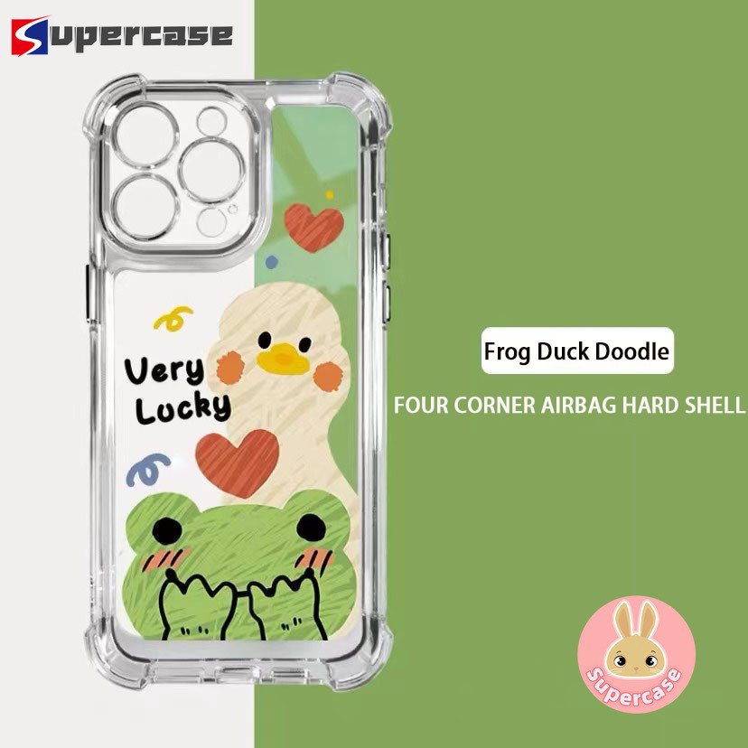 ถุงลมนิรภัยกบเคสโทรศัพท์สําหรับVivo Y19s 4G Y300 Y37 Pro 5G V40 Pro Lite V40E Y200 X200 Pro Mini Y28 iQOO 13 Z9s Z9X Z9 Turbo Y18 Y18E 5Gปลอกเป็ดนุ่ม